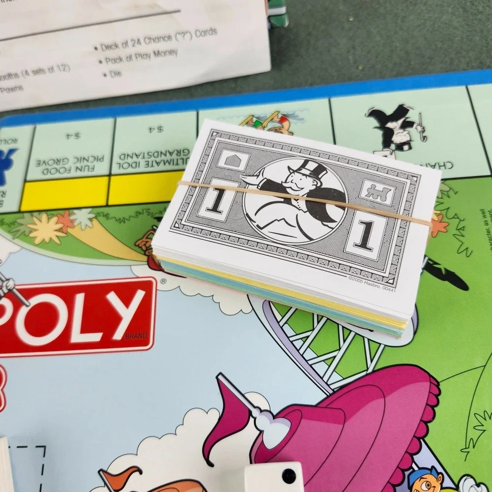 Monopoly Junior COMPLETE Parker Brothers 2005 Kids Childrens‎ Ticket Booth